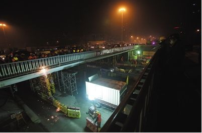 北京三元桥换梁更换步骤公布 一日变新桥